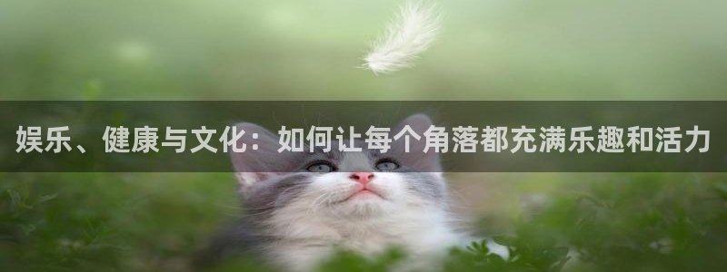 乐天堂fun体育f开户：娱乐、健康与文化：如何让每个角落都充满乐趣和活力