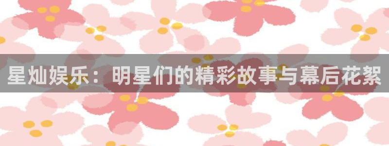 福建乐天堂fun机电股份公司：星灿娱乐：明星们的精彩故事与幕后花絮